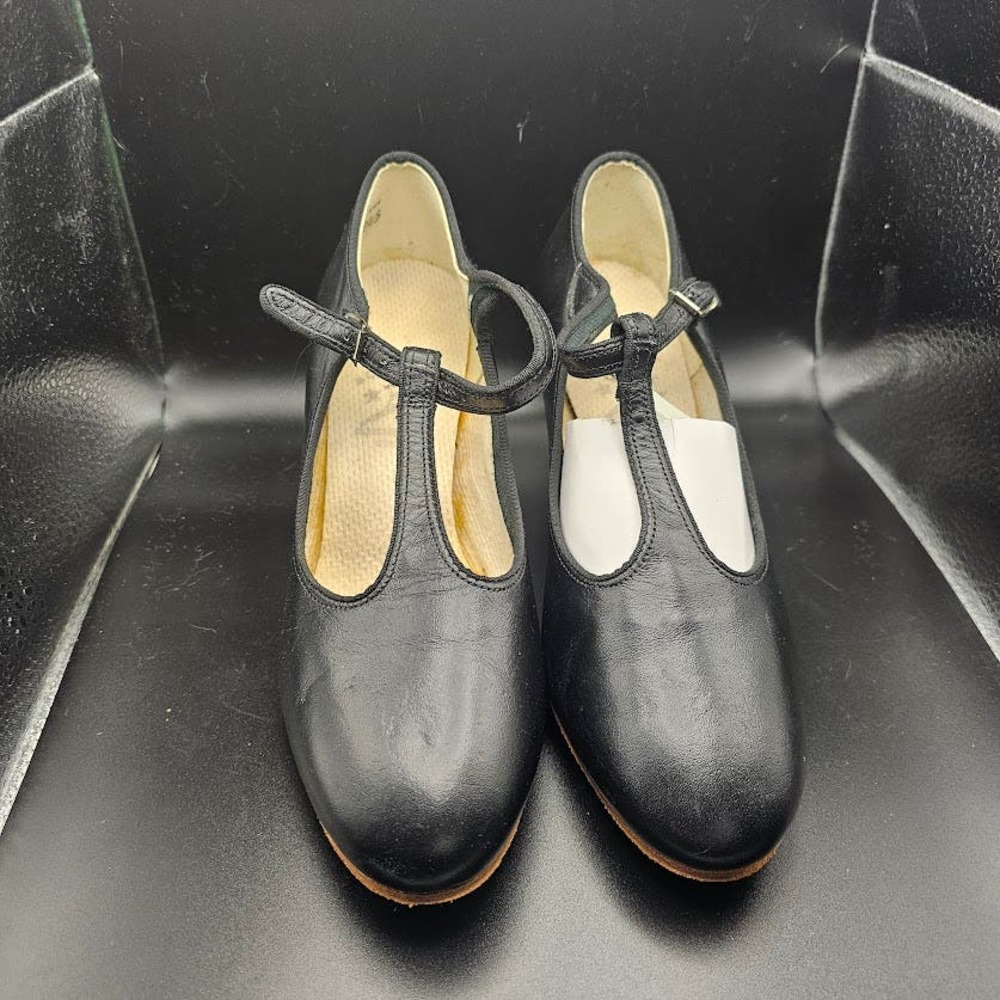 Capezio Size 6.5 Black T-Strap Dance Shoes Gently Worn